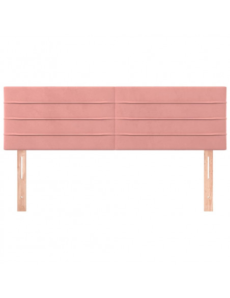 Testiere 2 pz Rosa 72x5x78/88 cm in Velluto