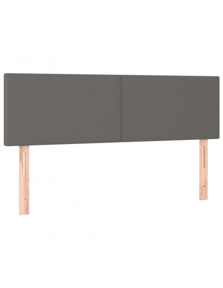 Testiere 2 pz Grigie 72x5x78/88 cm in Similpelle