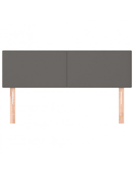 Testiere 2 pz Grigie 72x5x78/88 cm in Similpelle