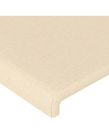 Testiera ad Orecchio Crema 163x16x118/128 cm in Tessuto