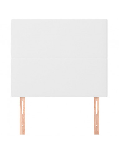 Testiera 2 pz Bianco 80x5x78/88 cm in Similpelle