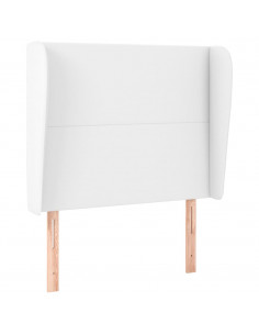 Testiera ad Orecchio Bianca 83x23x118/128 cm in Similpelle 2