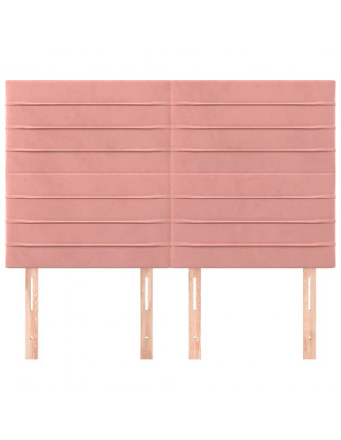 Testiere 4 pz Rosa 72x5x78/88 cm in Velluto