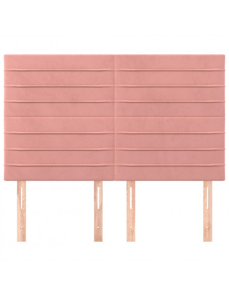 Testiere 4 pz Rosa 72x5x78/88 cm in Velluto