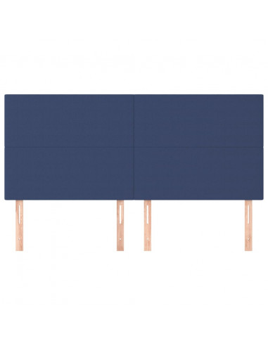 Testiera 4 pz Blu 80x5x78/88 cm in Tessuto