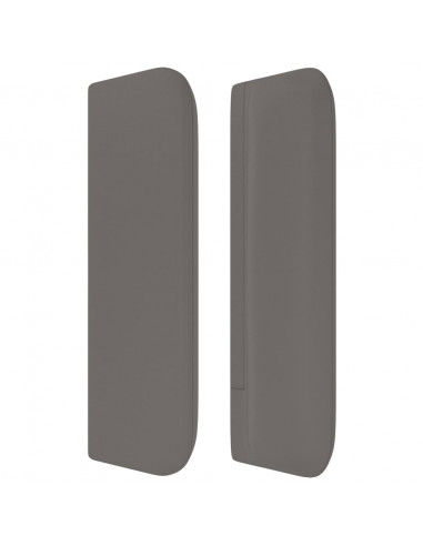 Testiera ad Orecchio Grigio 93x16x78/88 cm in Similpelle