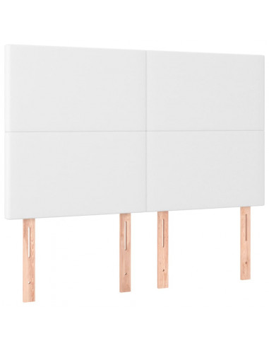 Testiere 4 pz Bianche 72x5x78/88 cm in Similpelle