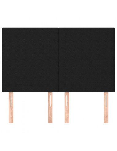 Testiere 4 pz Nere72x5x78/88 cm in Tessuto