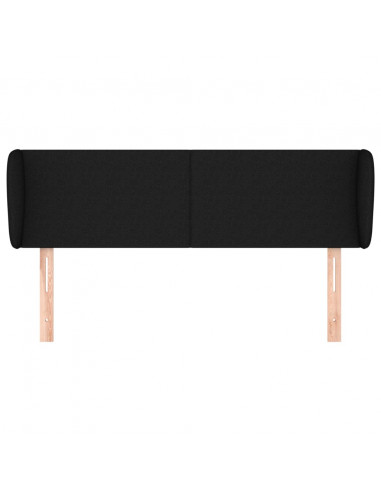 Testiera ad Orecchio Nera 147x23x78/88 cm in Tessuto