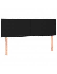 Testiere 2 pz Nere72x5x78/88 cm in Tessuto 2