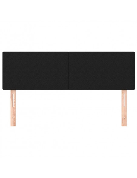 Testiere 2 pz Nere72x5x78/88 cm in Tessuto