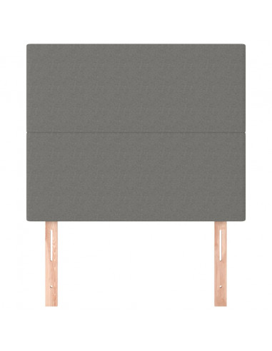 Testiera 2 pz Grigio Scuro 80x5x78/88 cm in Tessuto