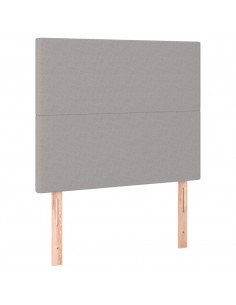 Testiera 2 pz Grigio Chiaro 80x5x78/88 cm in Tessuto 2