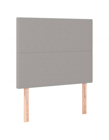 Testiera 2 pz Grigio Chiaro 80x5x78/88 cm in Tessuto