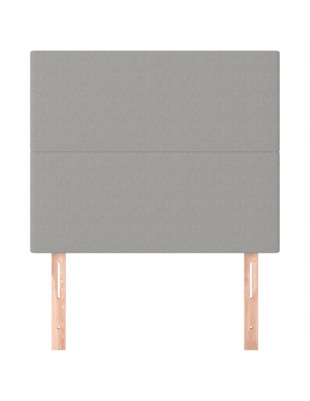Testiera 2 pz Grigio Chiaro 80x5x78/88 cm in Tessuto