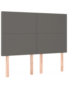 Testiere 4 pz Grigie 72x5x78/88 cm in Similpelle 2