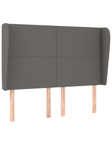 Testiera ad Orecchio Grigio 147x23x118/128cm in Similpelle