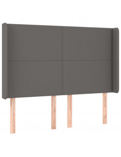 Testiera ad Orecchio Grigio 147x16x118/128cm in Similpelle 2