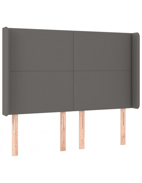 Testiera ad Orecchio Grigio 147x16x118/128cm in Similpelle