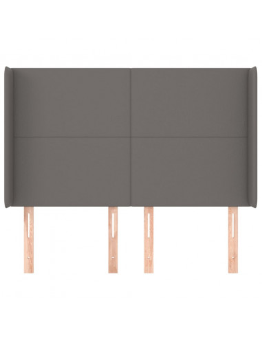 Testiera ad Orecchio Grigio 147x16x118/128cm in Similpelle