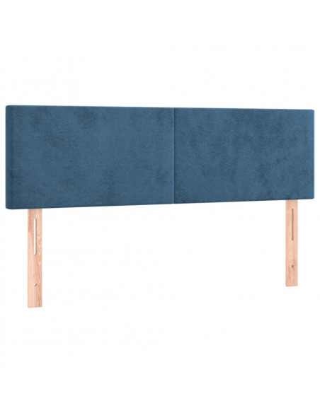 Testiere 2 pz Blu Scuro 72x5x78/88 cm in Velluto