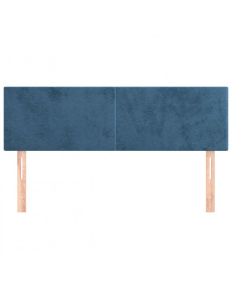 Testiere 2 pz Blu Scuro 72x5x78/88 cm in Velluto