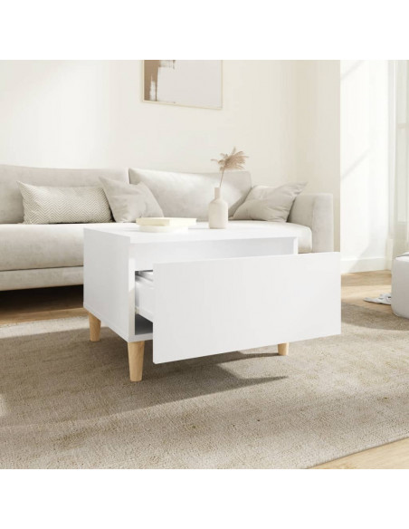 Tavolino Bianco 50x46x35 cm in Legno Multistrato