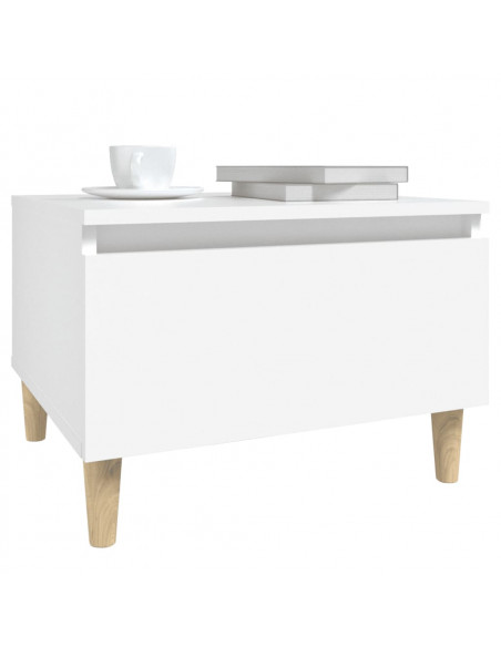 Tavolino Bianco 50x46x35 cm in Legno Multistrato