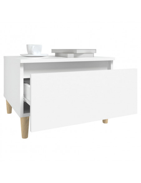 Tavolino Bianco 50x46x35 cm in Legno Multistrato