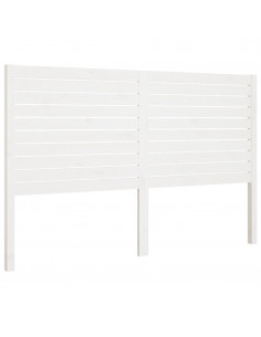 Testiera per Letto Bianca 166x4x100cm in Legno Massello di Pino 2