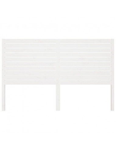 Testiera per Letto Bianca 166x4x100cm in Legno Massello di Pino