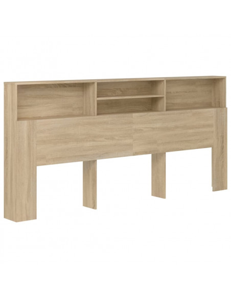 Testiera con Contenitore Rovere Sonoma 220x19x103,5 cm