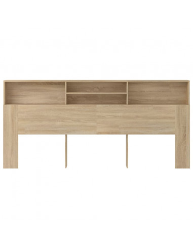 Testiera con Contenitore Rovere Sonoma 220x19x103,5 cm