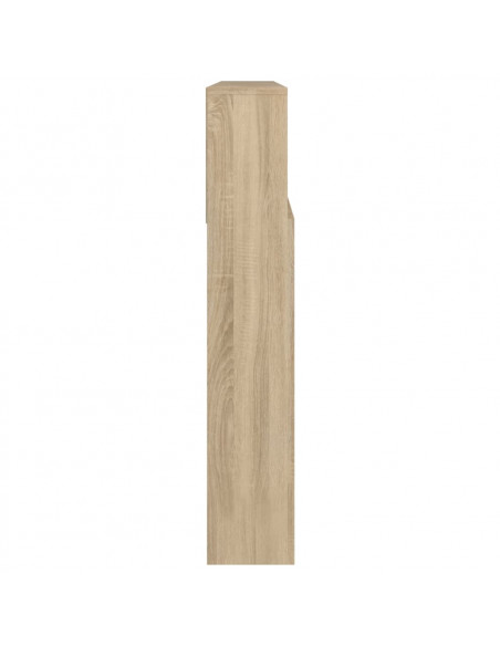 Testiera con Contenitore Rovere Sonoma 220x19x103,5 cm