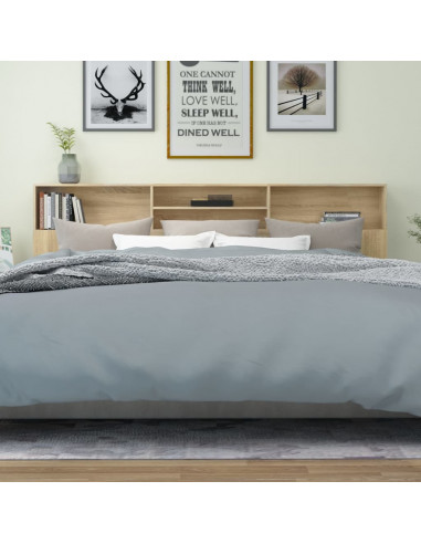 Testiera con Contenitore Rovere Sonoma 220x19x103,5 cm