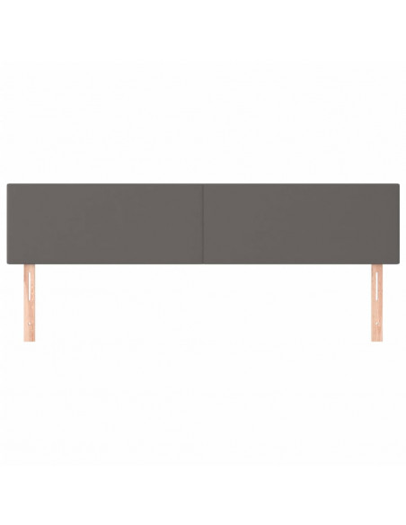 Testiera 2 pz Grigio 80x5x78/88 cm in Similpelle