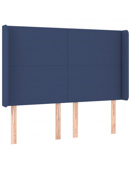 Testiera ad Orecchio Blu 147x16x118/128 cm in Tessuto