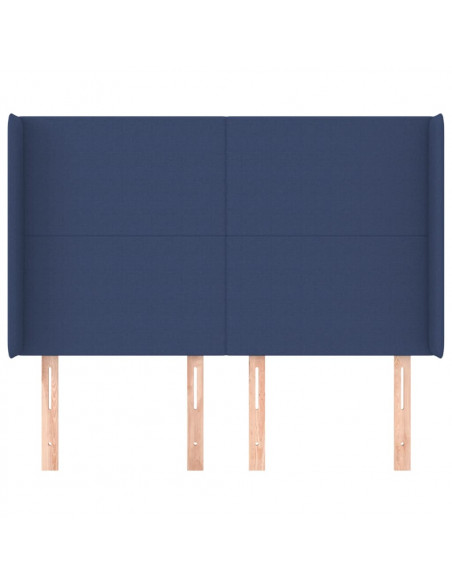 Testiera ad Orecchio Blu 147x16x118/128 cm in Tessuto