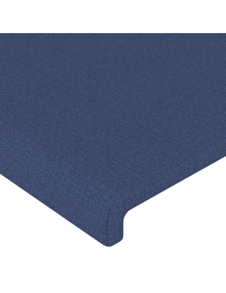 Testiera ad Orecchio Blu 147x16x118/128 cm in Tessuto