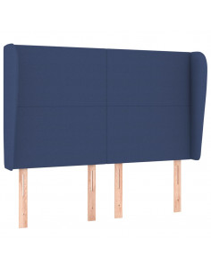 Testiera ad Orecchio Blu 147 x 23 x 118/128 cm in Tessuto 2