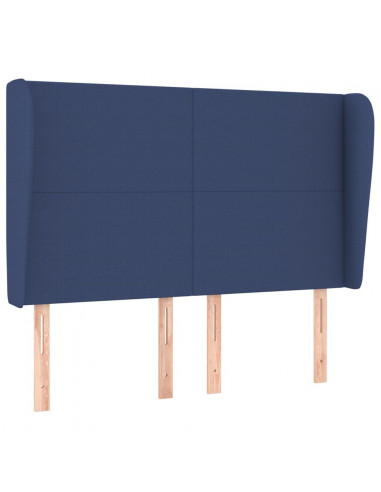 Testiera ad Orecchio Blu 147 x 23 x 118/128 cm in Tessuto