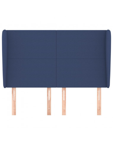 Testiera ad Orecchio Blu 147 x 23 x 118/128 cm in Tessuto