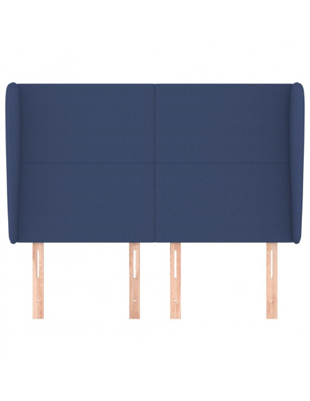 Testiera ad Orecchio Blu 147 x 23 x 118/128 cm in Tessuto