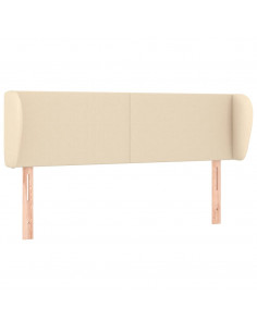 Testiera ad Orecchio Crema 147x23x78/88 cm in Tessuto 2