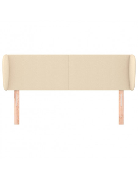 Testiera ad Orecchio Crema 147x23x78/88 cm in Tessuto