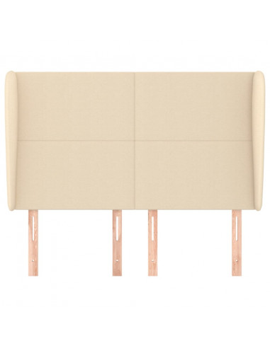 Testiera ad Orecchio Crema 147 x 23 x 118/128 cm in Tessuto