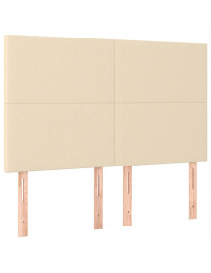 Testiere 4 pz Crema 72x5x78/88 cm in Tessuto 2