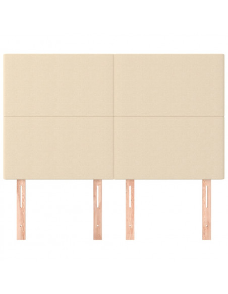 Testiere 4 pz Crema 72x5x78/88 cm in Tessuto