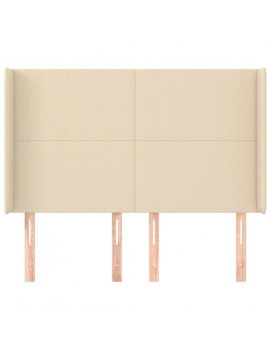 Testiera ad Orecchio Crema 147x16x118/128 cm in Tessuto