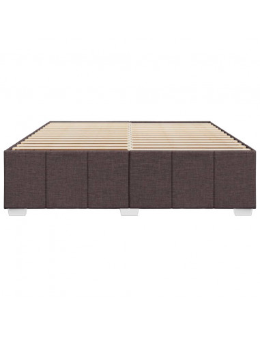 Giroletto senza Materasso Marrone Scuro 200x200 cm in Tessuto